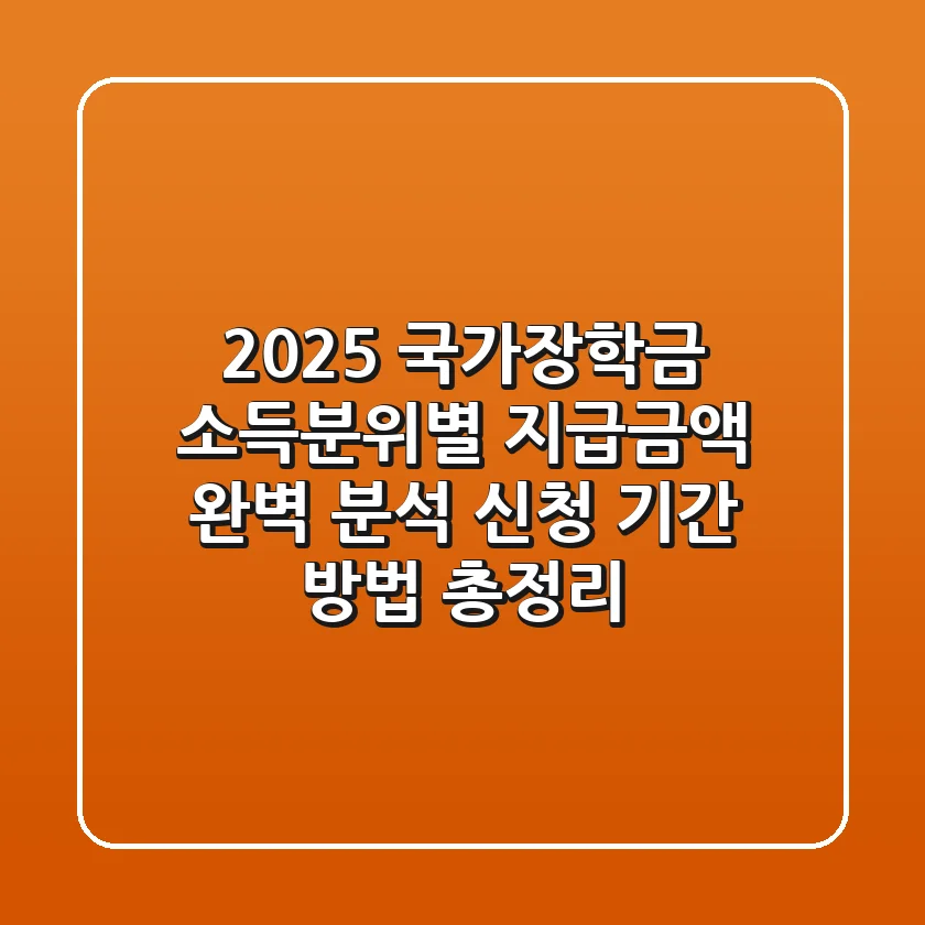 2025 국가장학금 소득분위별 지급금액 완벽 분석! (신청 기간, 방법 총정리)