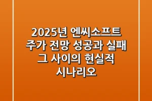 2025년 엔씨소프트 주가 전망: 성공과 실패, 그 사이의 현실적 시나리오