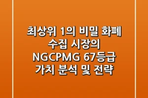 “최상위 1%의 비밀”, 화폐 수집 시장의 NGC/PMG 67등급 가치 분석 및 전략
