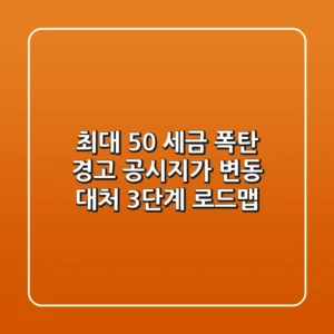 "최대 50% 세금 폭탄 경고", 공시지가 변동 대처 3단계 로드맵