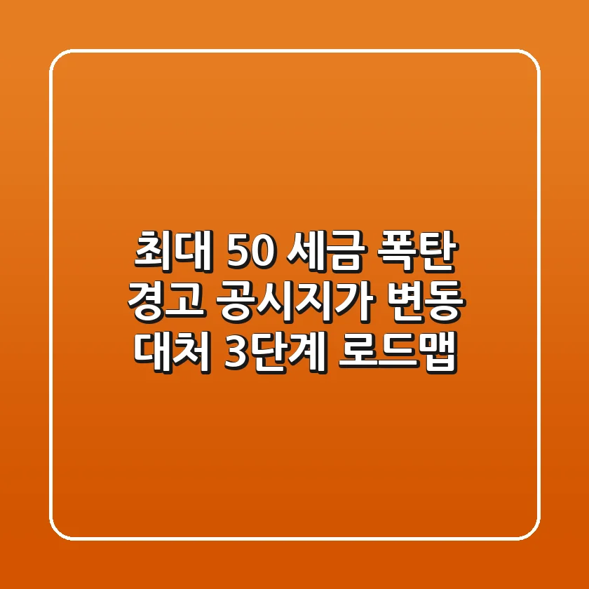 "최대 50% 세금 폭탄 경고", 공시지가 변동 대처 3단계 로드맵