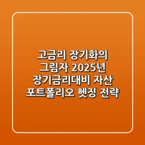 "고금리 장기화의 그림자", 2025년 장기금리대비 자산 포트폴리오 헷징 전략