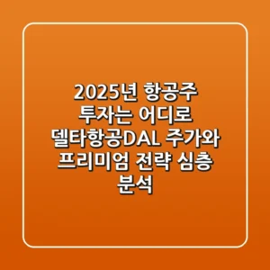"2025년 항공주 투자는 어디로?", 델타항공(DAL) 주가와 프리미엄 전략 심층 분석